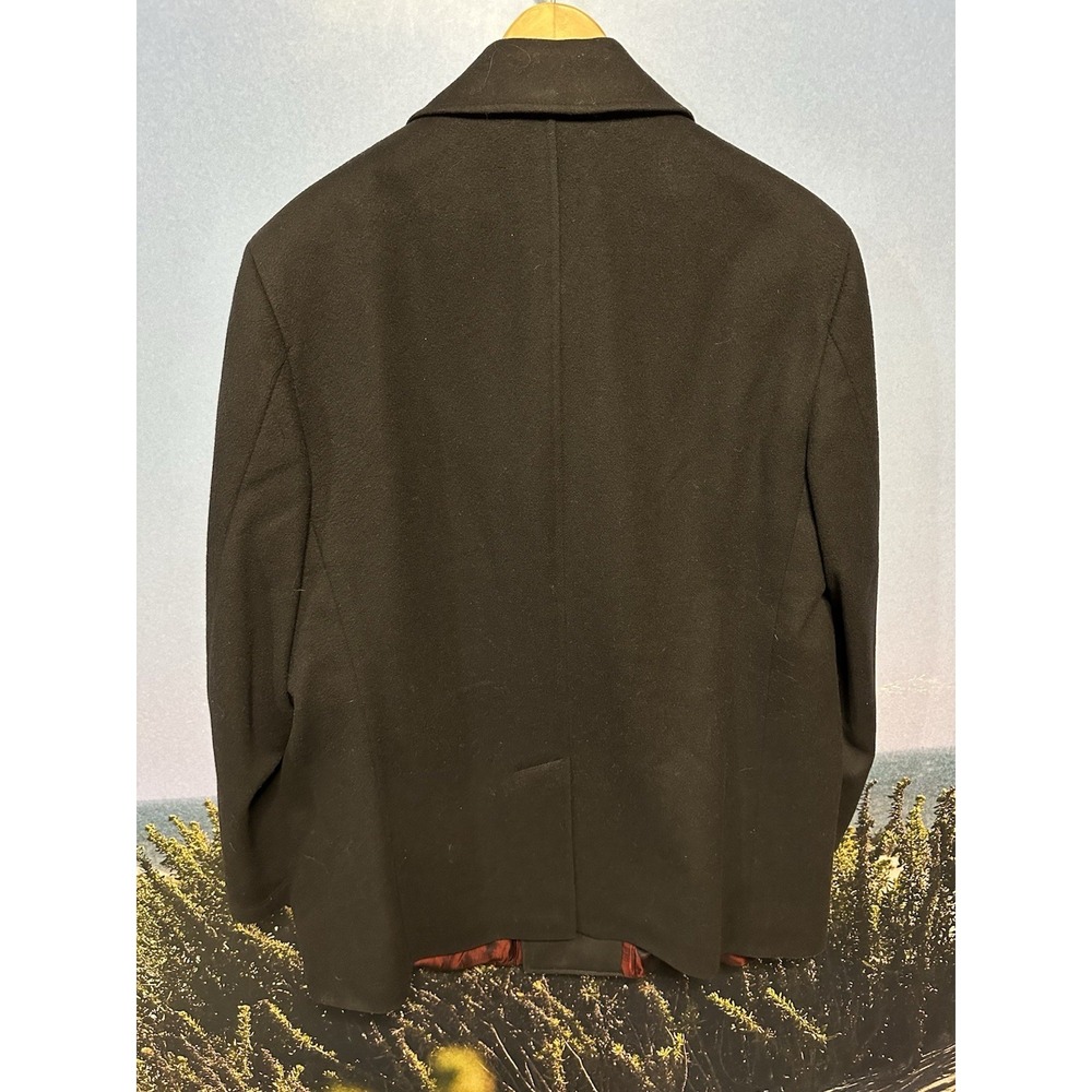 Ted Baker Flasby Black Double Breasted Overcoat Men 44R Wool‎ - Picture 2 of 11